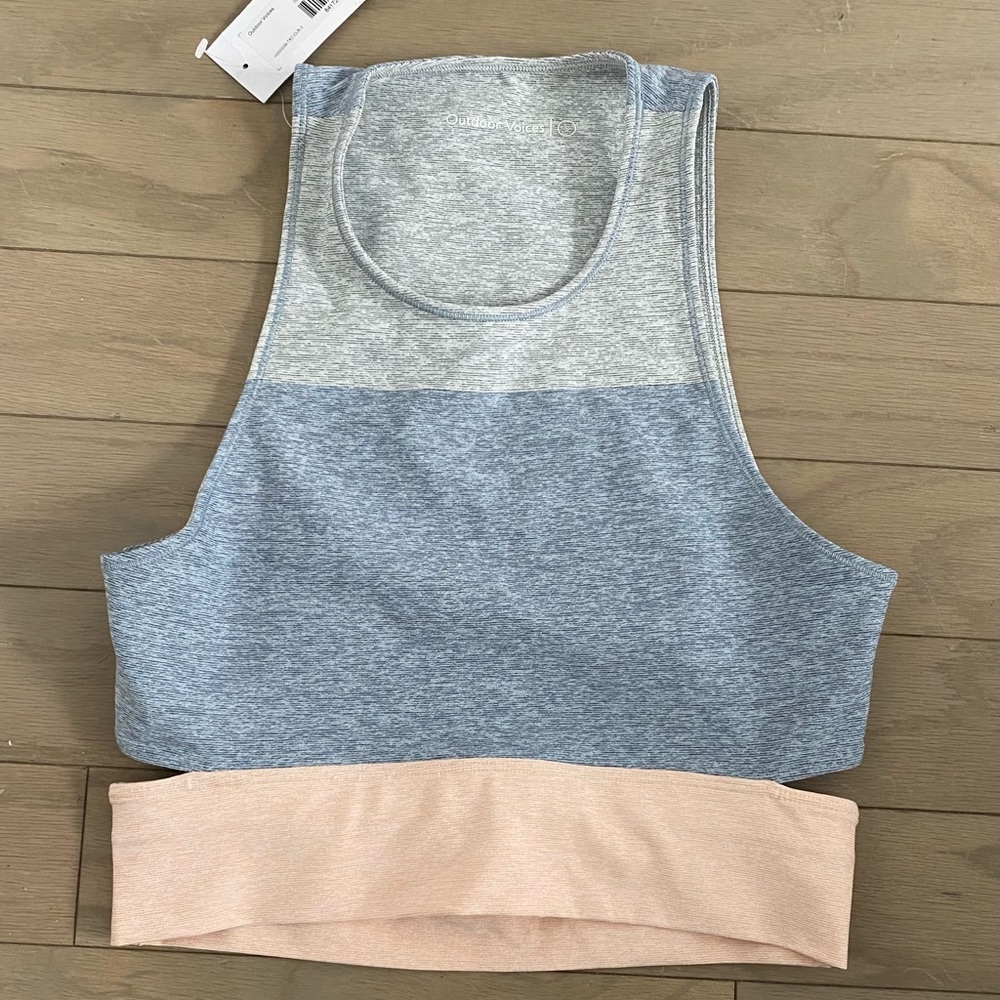Outdoor Voices Tri-Tone Slashback Crop